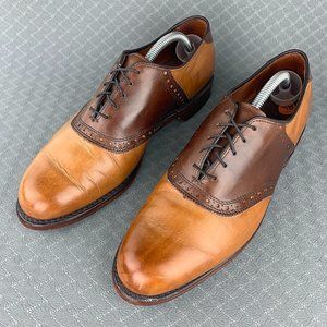 Allen Edmonds Shelton Mens Dress Shoes Oxfords Saddle Balmoral Walnut Brown 8.5